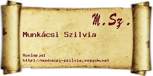 Munkácsi Szilvia névjegykártya
