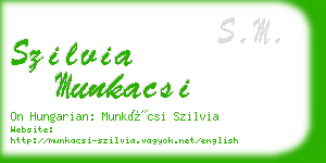 szilvia munkacsi business card